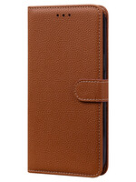JVS Products Xiaomi Redmi Note 10 5G hoesje - Bookcase - Koord - Pasjeshouder - Portemonnee - Camerabescherming - Kunstleer - Bruin
