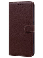 JVS Products Xiaomi Redmi Note 10 5G hoesje - Bookcase - Koord - Pasjeshouder - Portemonnee - Camerabescherming - Kunstleer - Donkerbruin