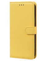 JVS Products Xiaomi Redmi Note 10 5G hoesje - Bookcase - Koord - Pasjeshouder - Portemonnee - Camerabescherming - Kunstleer - Geel