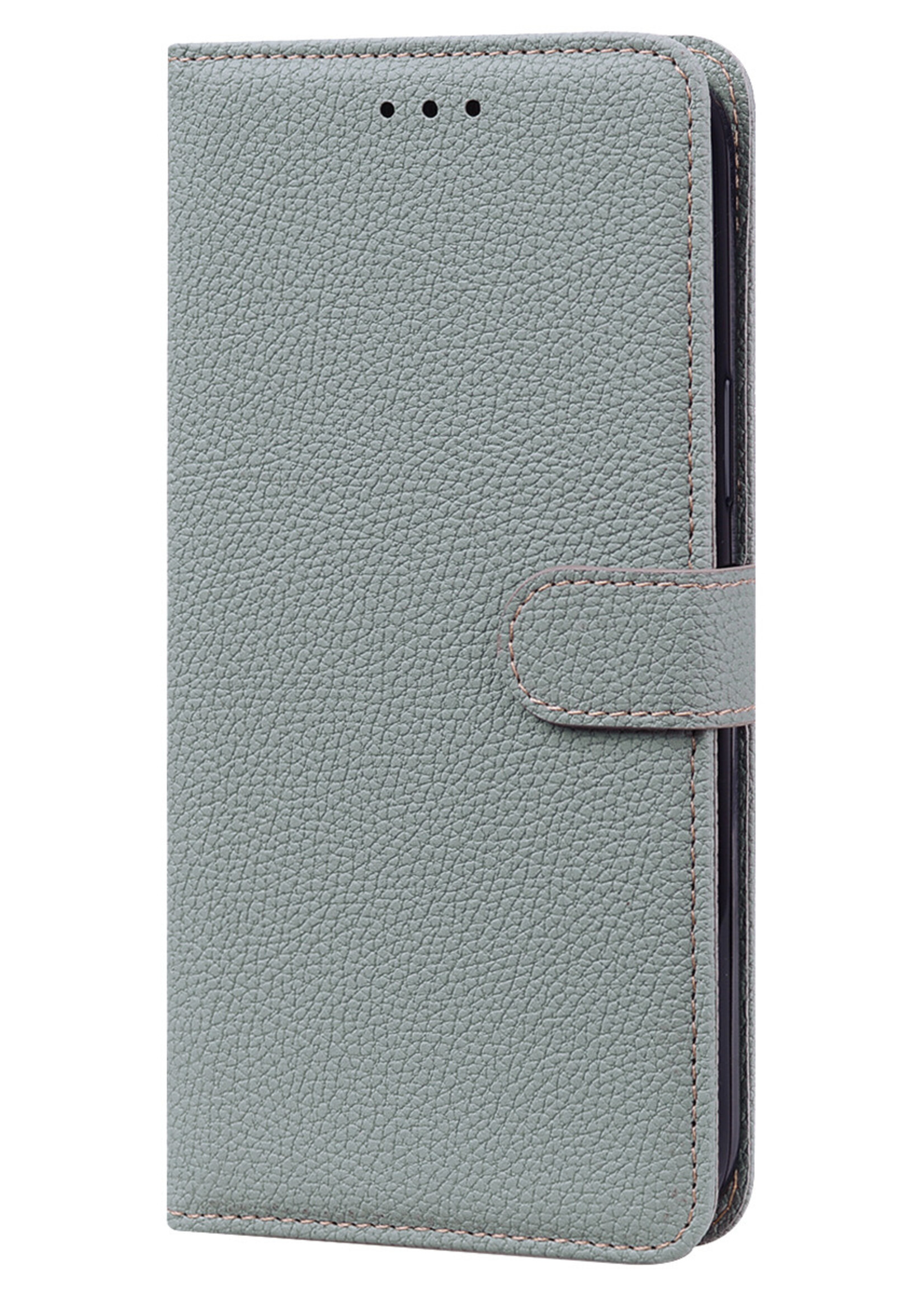 JVS Products Xiaomi Redmi Note 10 5G hoesje - Bookcase - Koord - Pasjeshouder - Portemonnee - Camerabescherming - Kunstleer - Grijs