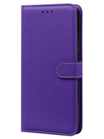 JVS Products Xiaomi Redmi Note 10 5G hoesje - Bookcase - Koord - Pasjeshouder - Portemonnee - Camerabescherming - Kunstleer - Paars