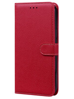 JVS Products Xiaomi Redmi Note 10 5G hoesje - Bookcase - Koord - Pasjeshouder - Portemonnee - Camerabescherming - Kunstleer - Rood