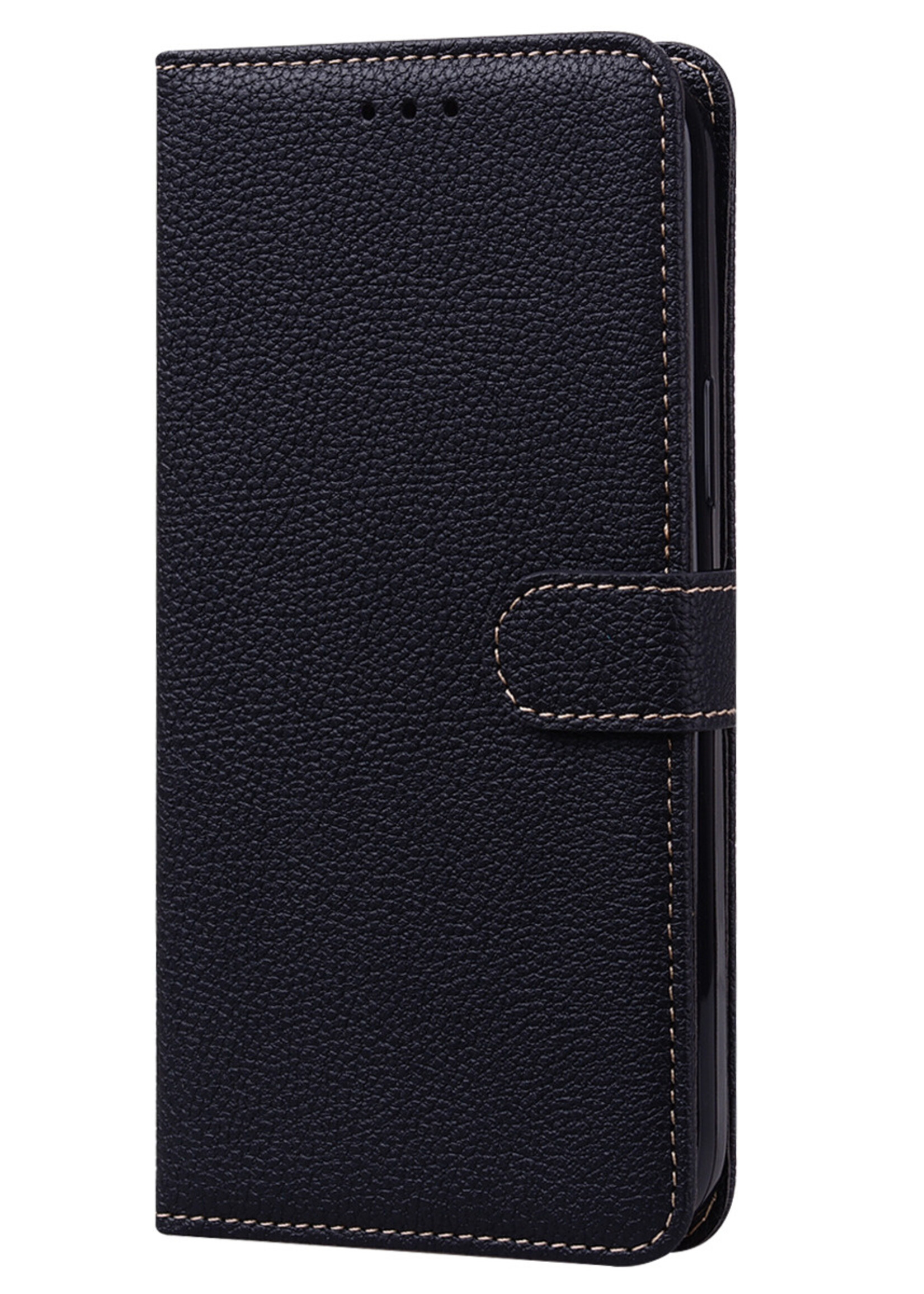 JVS Products Xiaomi Redmi Note 10 5G hoesje - Bookcase - Koord - Pasjeshouder - Portemonnee - Camerabescherming - Kunstleer - Zwart