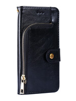 JVS Products Xiaomi Redmi Note 10 5G hoesje - Bookcase - Koord - Pasjeshouder - Portemonnee - Rits - Kunstleer - Zwart