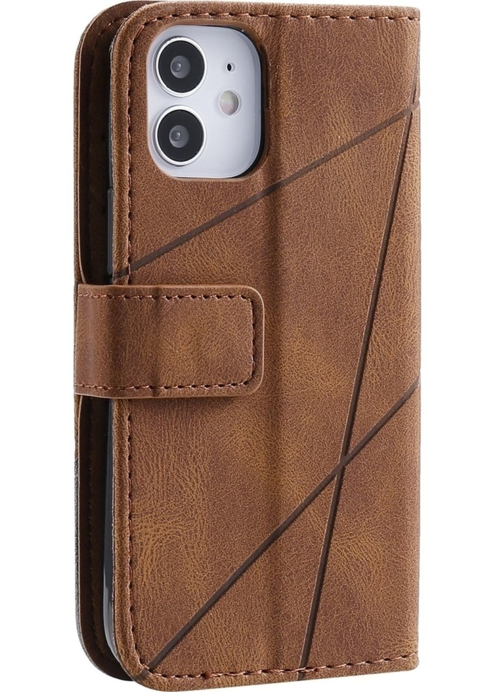 JVS Products Xiaomi Redmi Note 10 Pro hoesje - Bookcase - Pasjeshouder - Portemonnee - Patroon - Kunstleer - Bruin