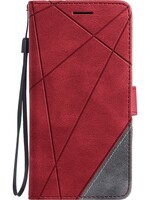 JVS Products Xiaomi Redmi Note 10 Pro hoesje - Bookcase - Pasjeshouder - Portemonnee - Patroon - Kunstleer - Rood