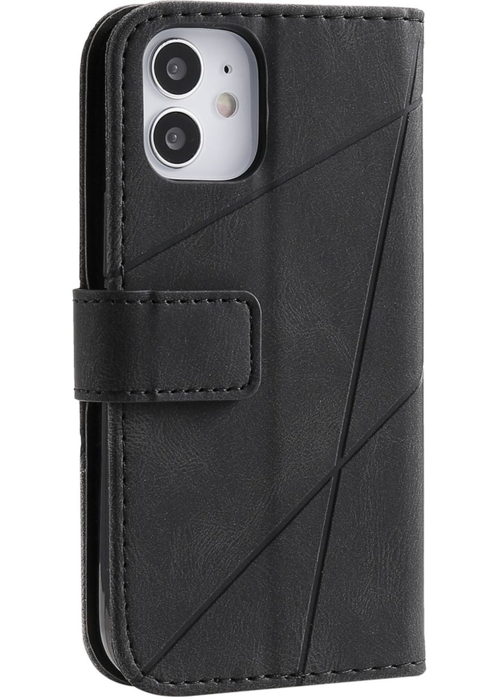 JVS Products Xiaomi Redmi Note 10 Pro hoesje - Bookcase - Pasjeshouder - Portemonnee - Patroon - Kunstleer - Zwart