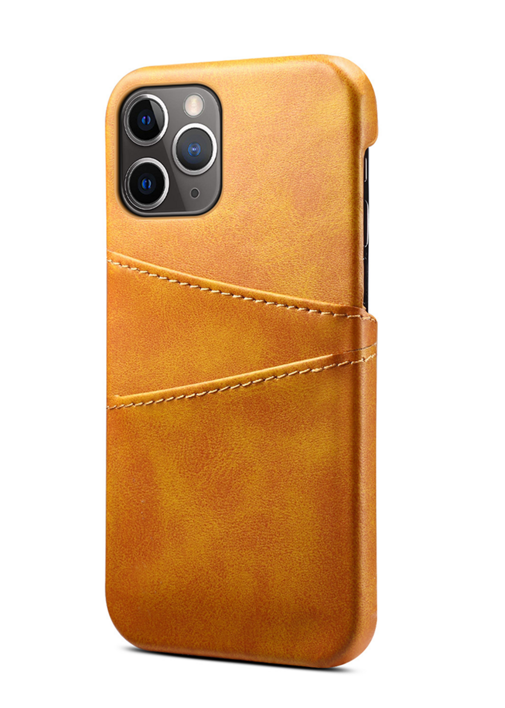 JVS Products Xiaomi Redmi Note 10 Pro hoesje - Backcover - Pasjeshouder - Portemonnee - Kunstleer - Lichtbruin