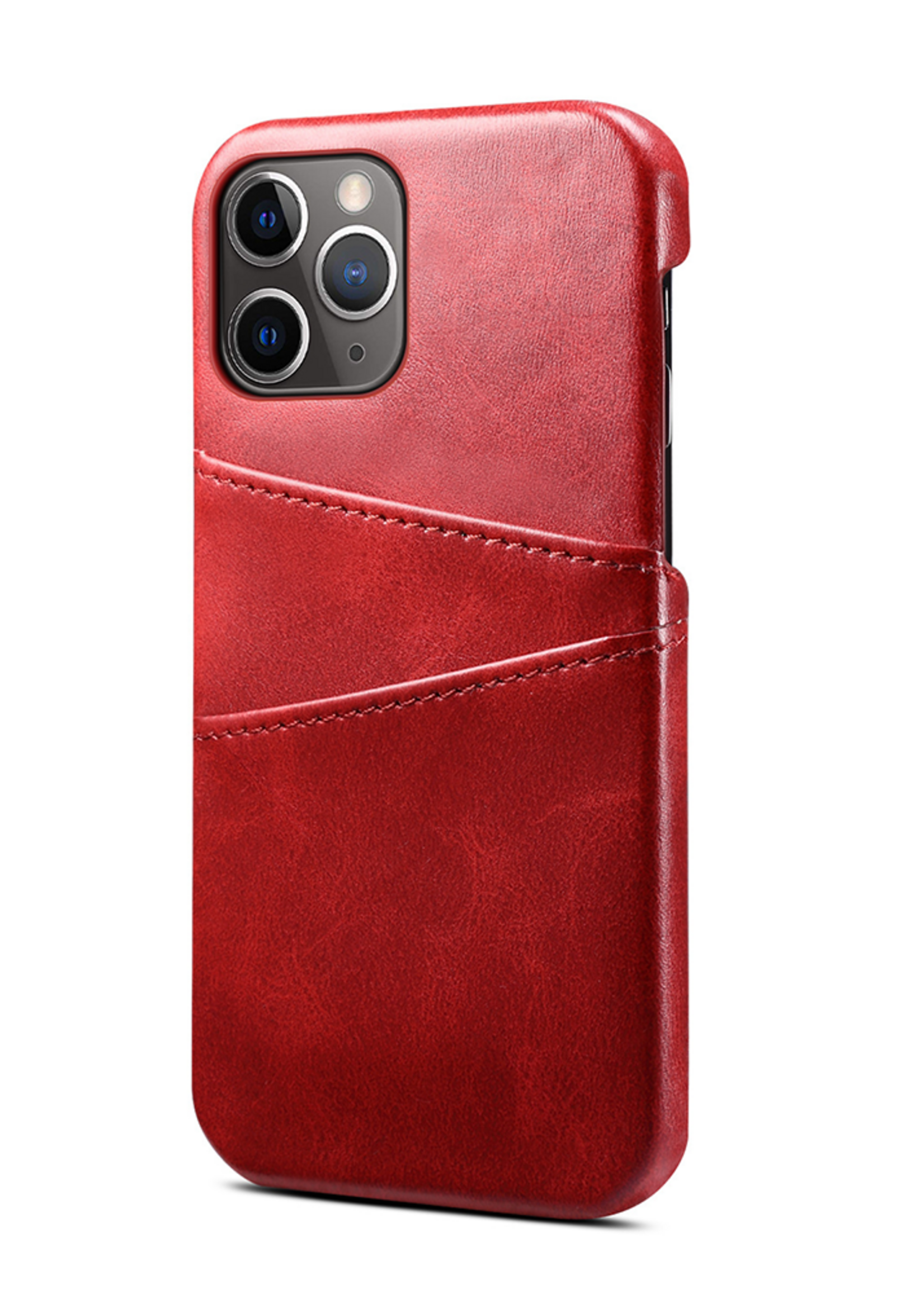 JVS Products Xiaomi Redmi Note 10 Pro hoesje - Backcover - Pasjeshouder - Portemonnee - Kunstleer - Rood