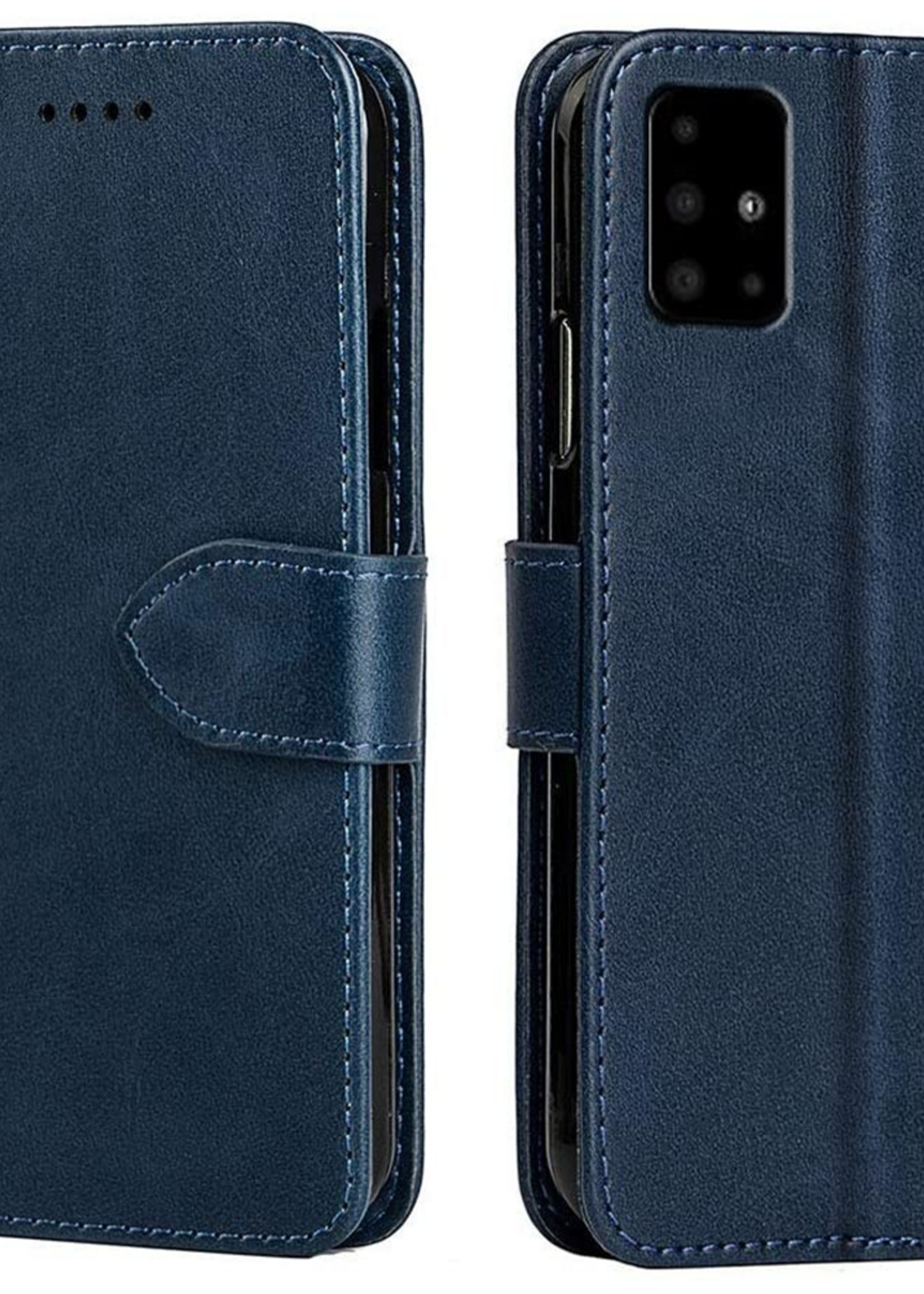 JVS Products Xiaomi Redmi Note 10 Pro hoesje - Bookcase - Pasjeshouder - Portemonnee - Kunstleer - Blauw