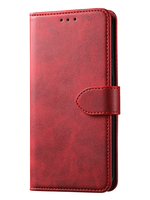 JVS Products Xiaomi Redmi Note 10 Pro hoesje - Bookcase - Pasjeshouder - Portemonnee - Kunstleer - Rood