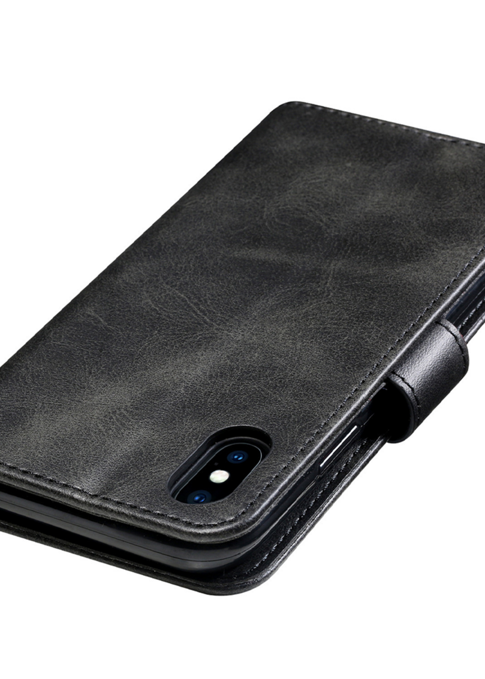 JVS Products Xiaomi Redmi Note 10 Pro hoesje - Bookcase - Pasjeshouder - Portemonnee - Kunstleer - Zwart