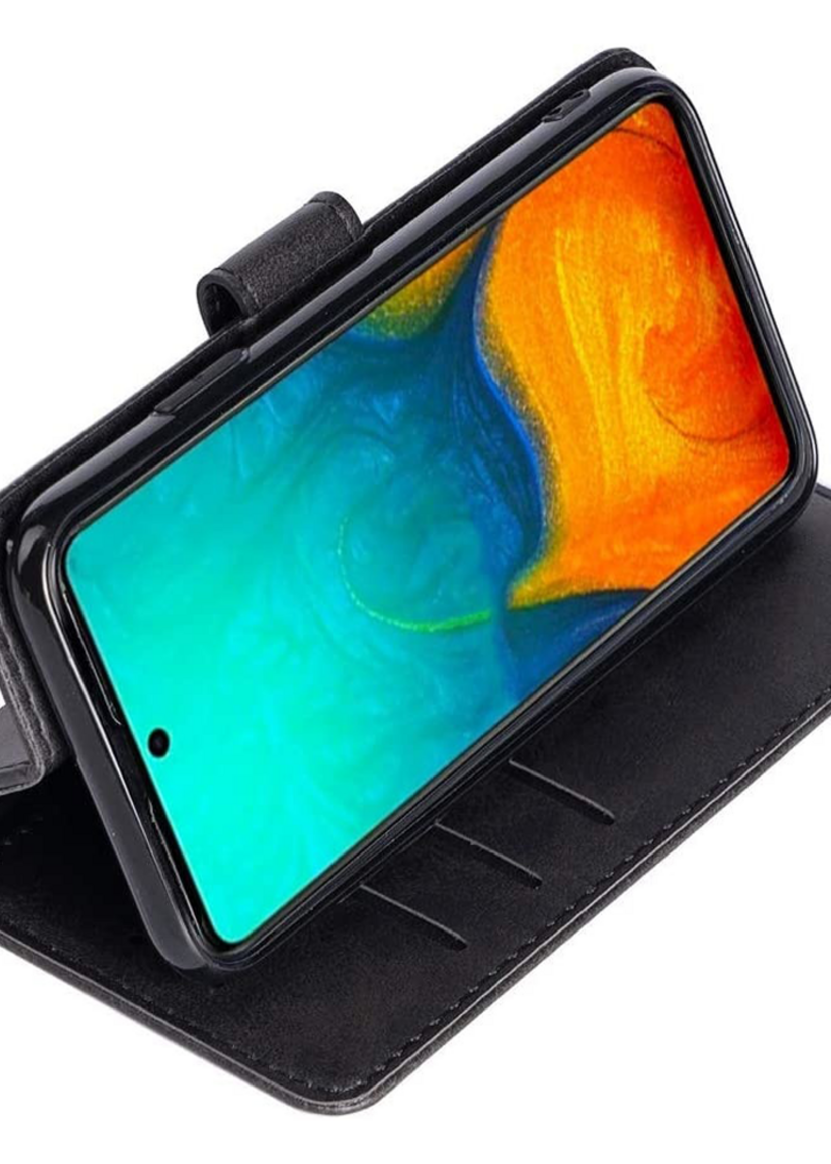 JVS Products Xiaomi Redmi Note 10 Pro hoesje - Bookcase - Pasjeshouder - Portemonnee - Kunstleer - Zwart