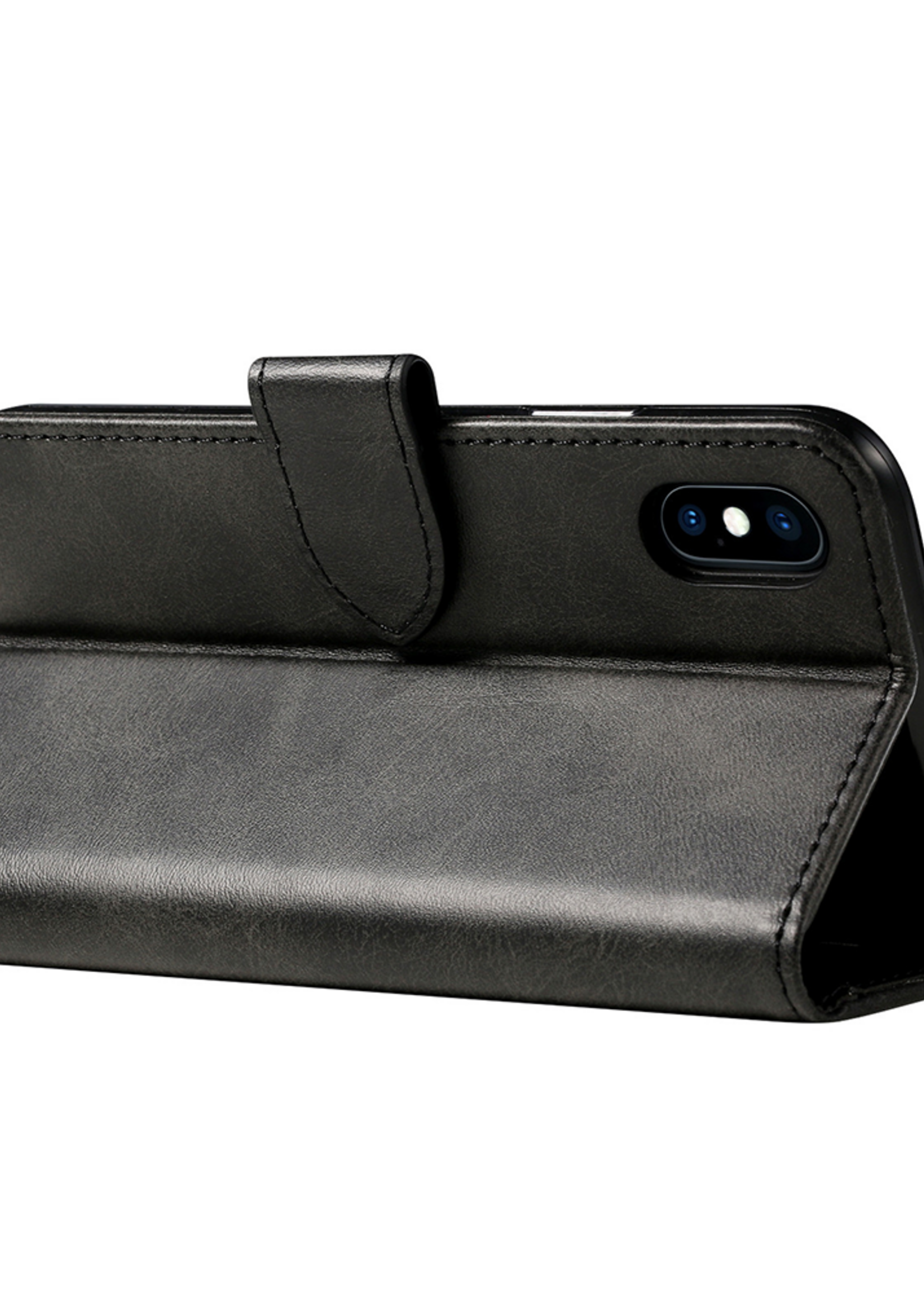 JVS Products Xiaomi Redmi Note 10 Pro hoesje - Bookcase - Pasjeshouder - Portemonnee - Kunstleer - Zwart