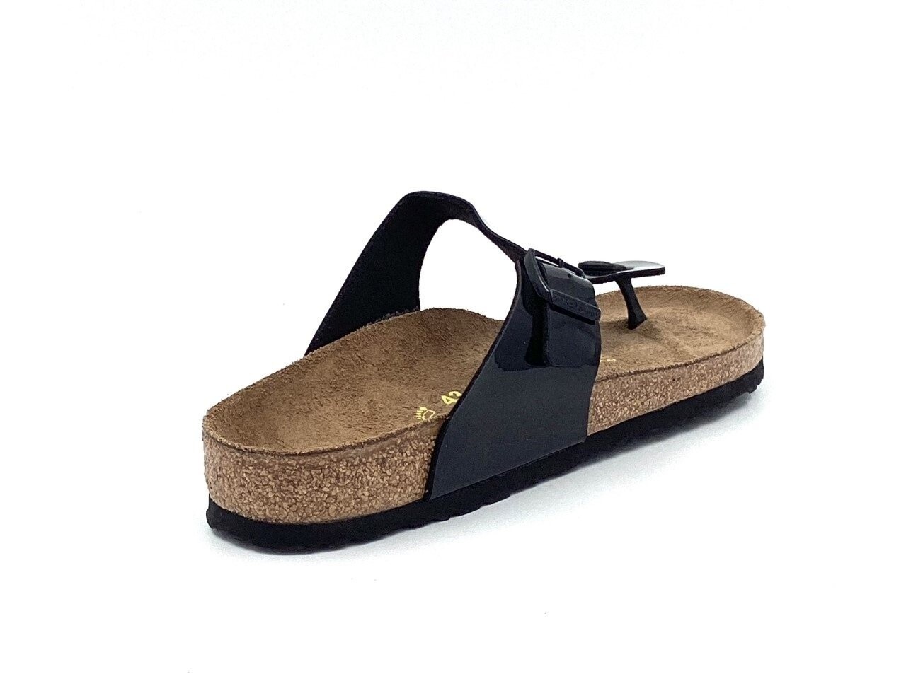 Birkenstock slipper gizeh zwart lak