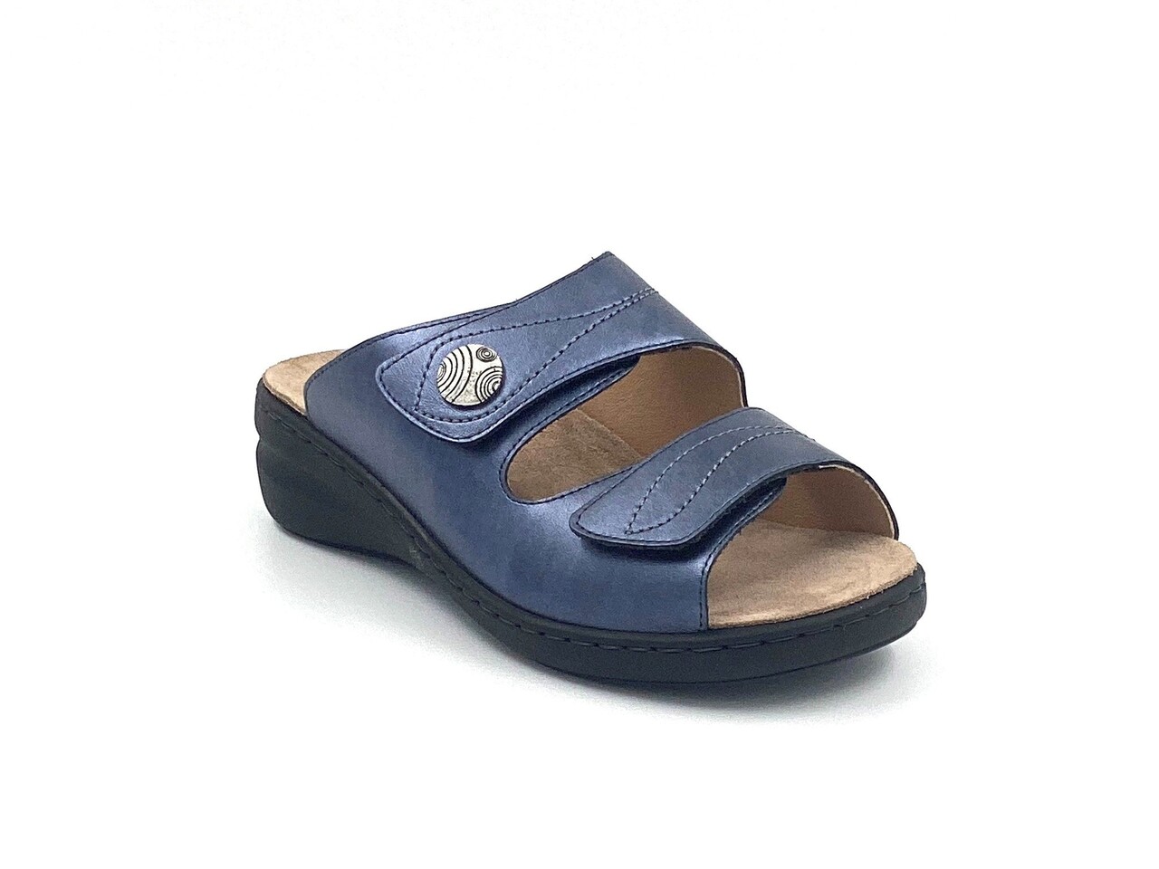 Solidus slipper blauw,nude,donkerblauw