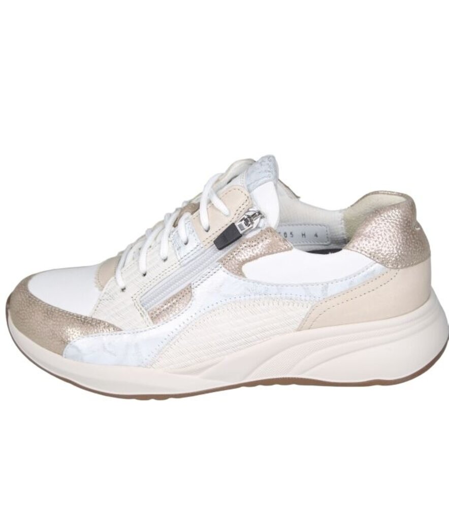 DUREA sneaker Taupe/wit/zilver