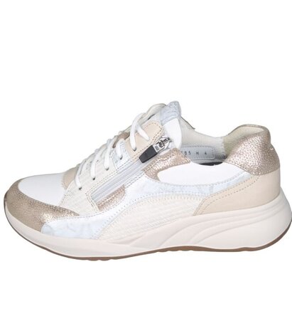 DUREA sneaker Taupe/wit/zilver