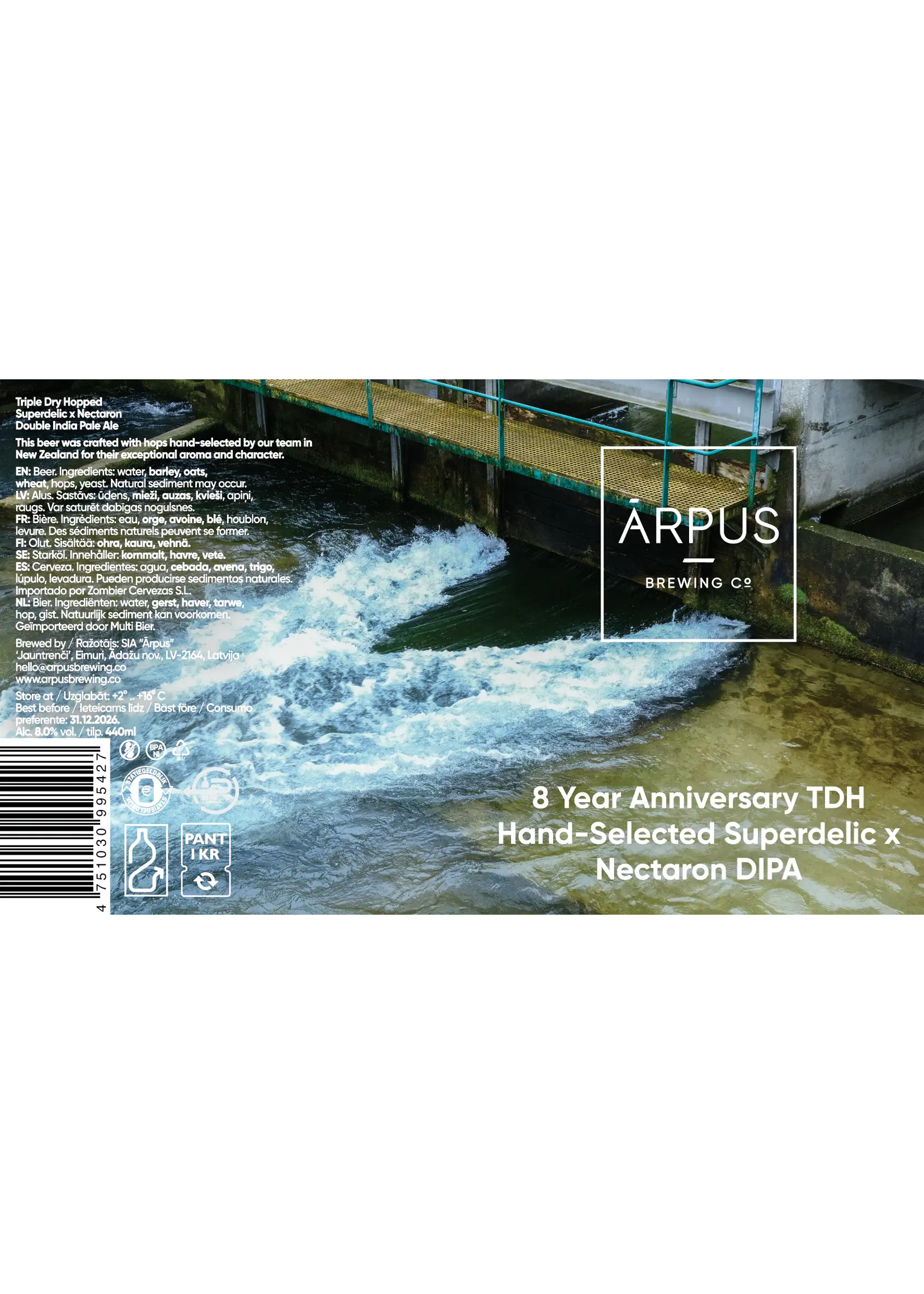 Arpus Arpus - 8 Year Anniversary TDH Hand-Selected Superdelic x Nectaron DIPA - 44cl