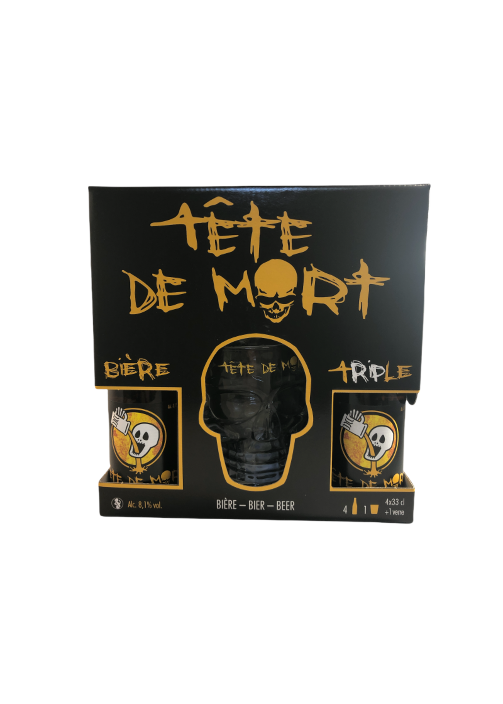 Circus Brasserie du Bocq - Tete de Mort Tripel Gift Box (4 bottles & glass) - 33cl