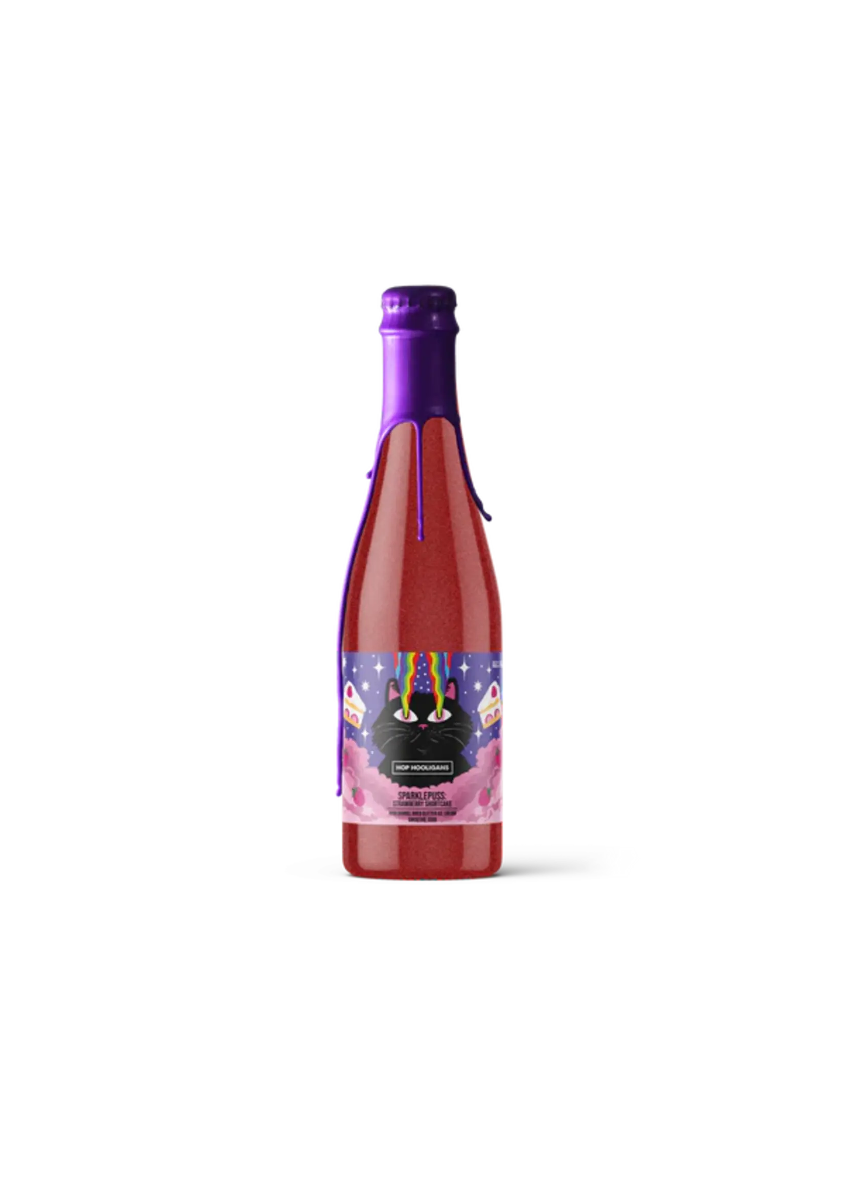 Hop Hooligans Hop Hooligans - Sparklepuss: Strawberry Shortcake Rum BA (2025, Purple Wax) - 37.5cl