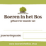 Boeren in het Bos Giftcard
