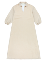 Dress With Polo Coll - Beige Spark