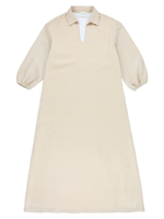 Our Sister Dress With Polo Coll - Beige Spark