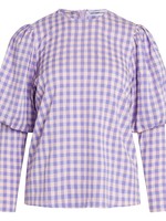 Co' Couture Cadie Check Blouse - Purple