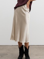 Ahlvar Gallery Hana Satin Skirt - Cream