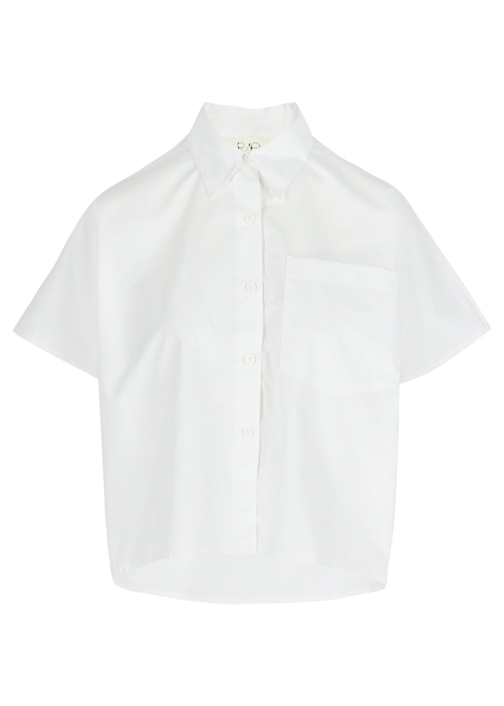 RAE Casey short sleeve cotton shirt-White