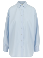 RAE Boston oversized shirt red stripes-Sky blue