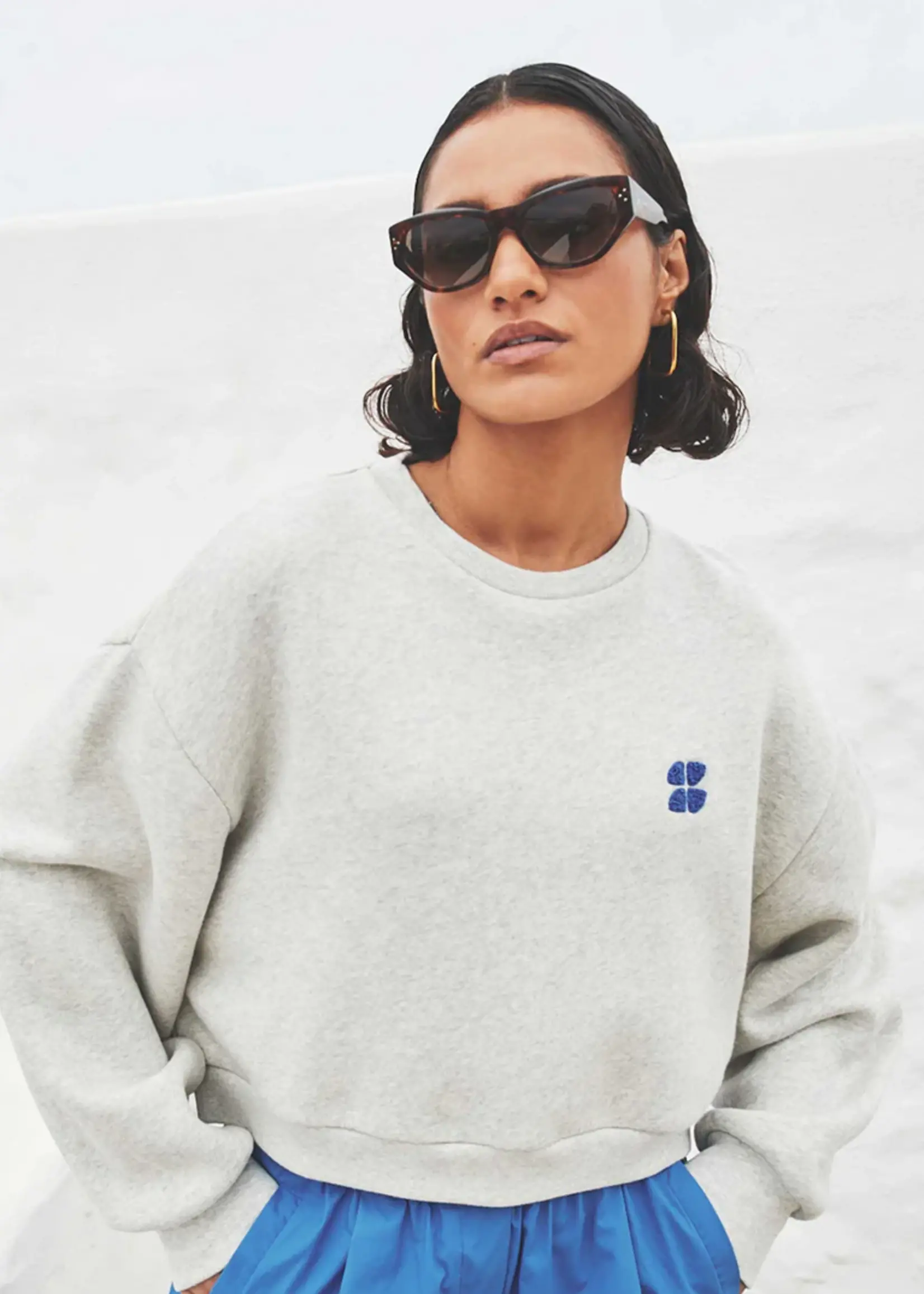 By-Bar Maeve Sweater - Light Grey Melee