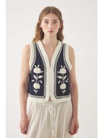 Antik Batik Winna Gilet - Navy