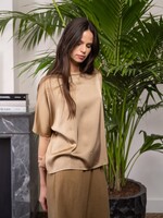 Rosie Blouse Satin - Sahara