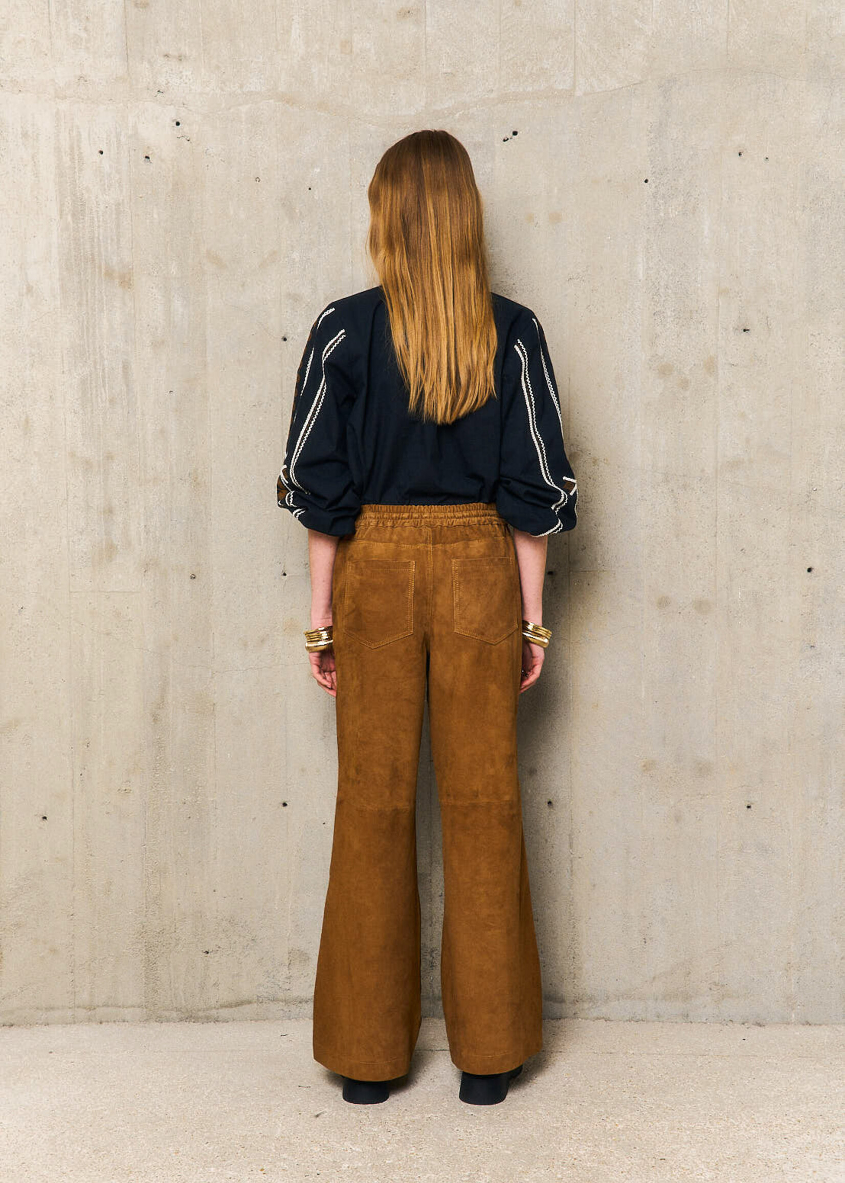 Stella Forest Azelli Pantalon Elast.Daim - Caramel