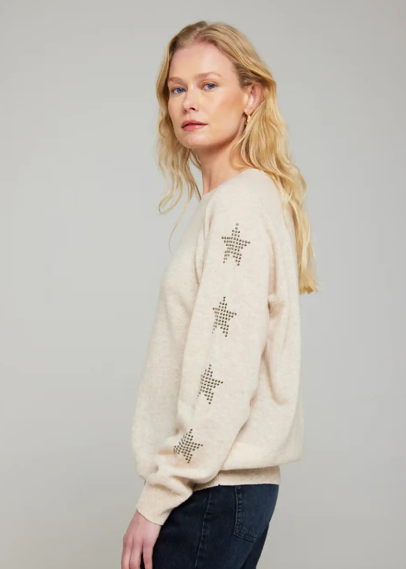 Brodie Star Studded Crew Neck - Cygnet