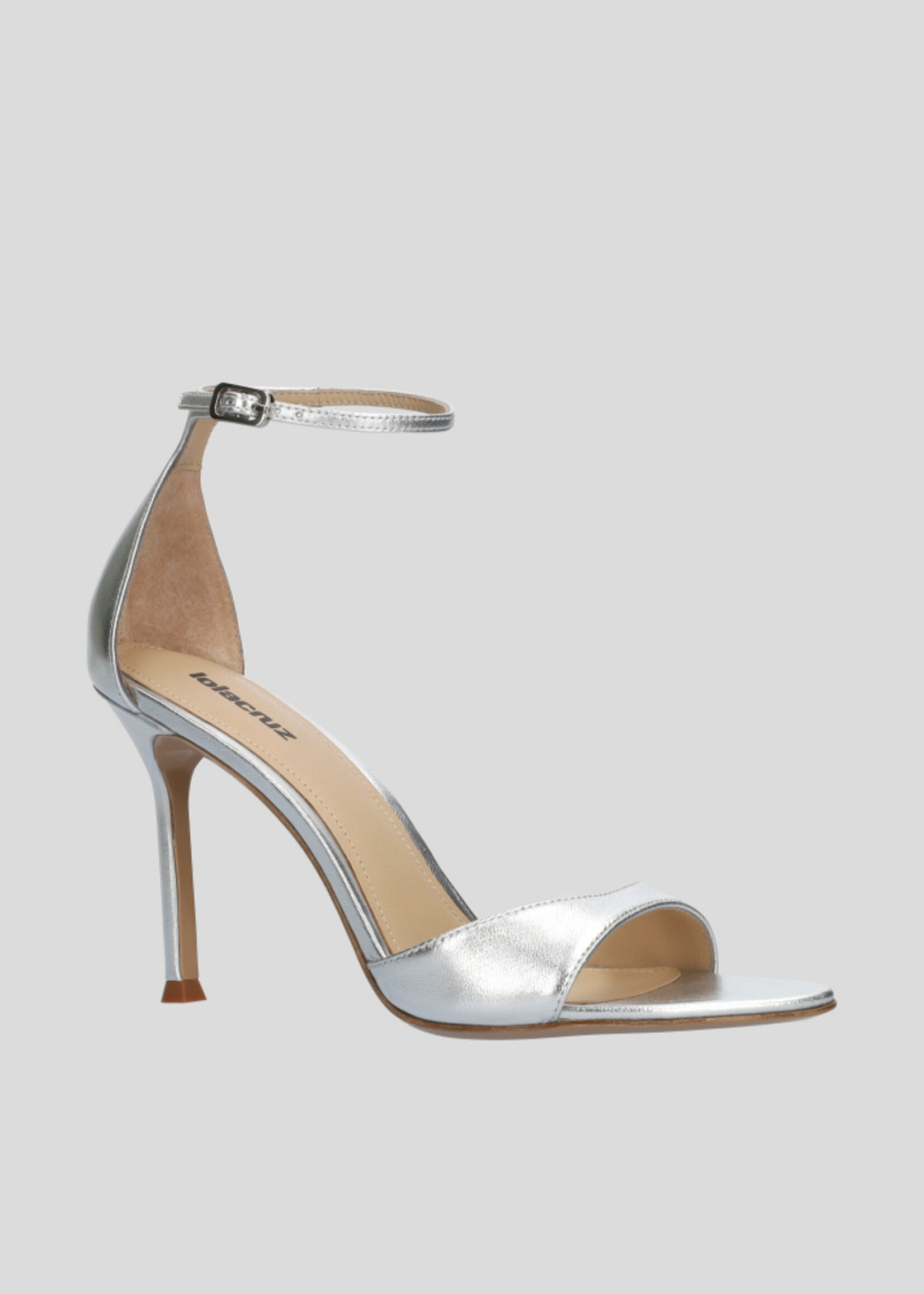 Lolacruz Sandalen Met Hak - Metalic Leather Silver