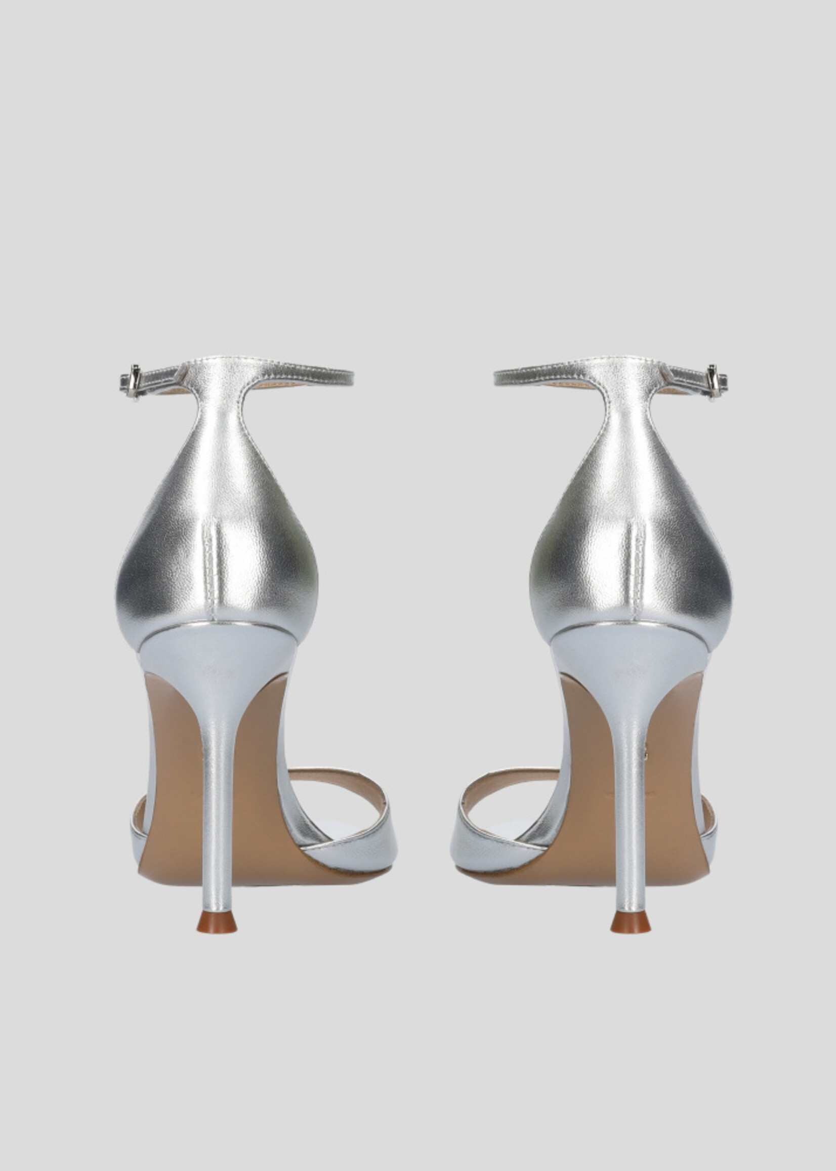 Lolacruz Sandalen Met Hak - Metalic Leather Silver