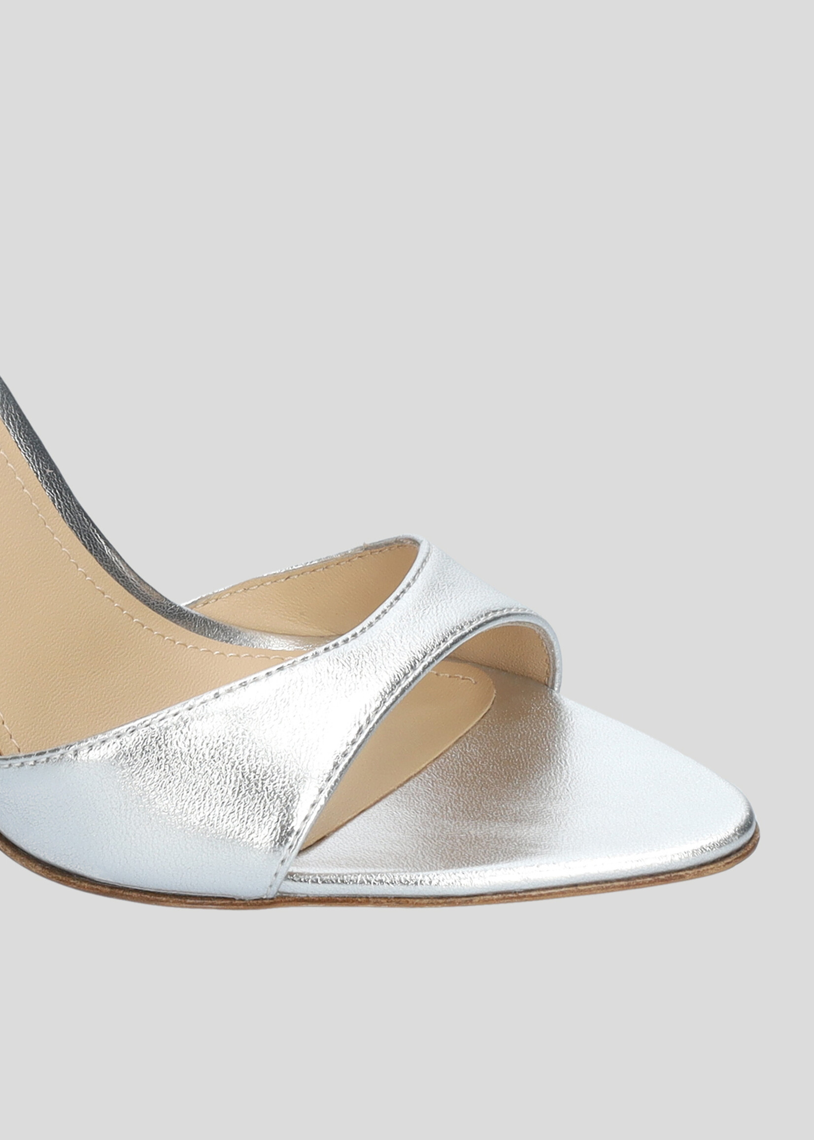 Lolacruz Sandalen Met Hak - Metalic Leather Silver