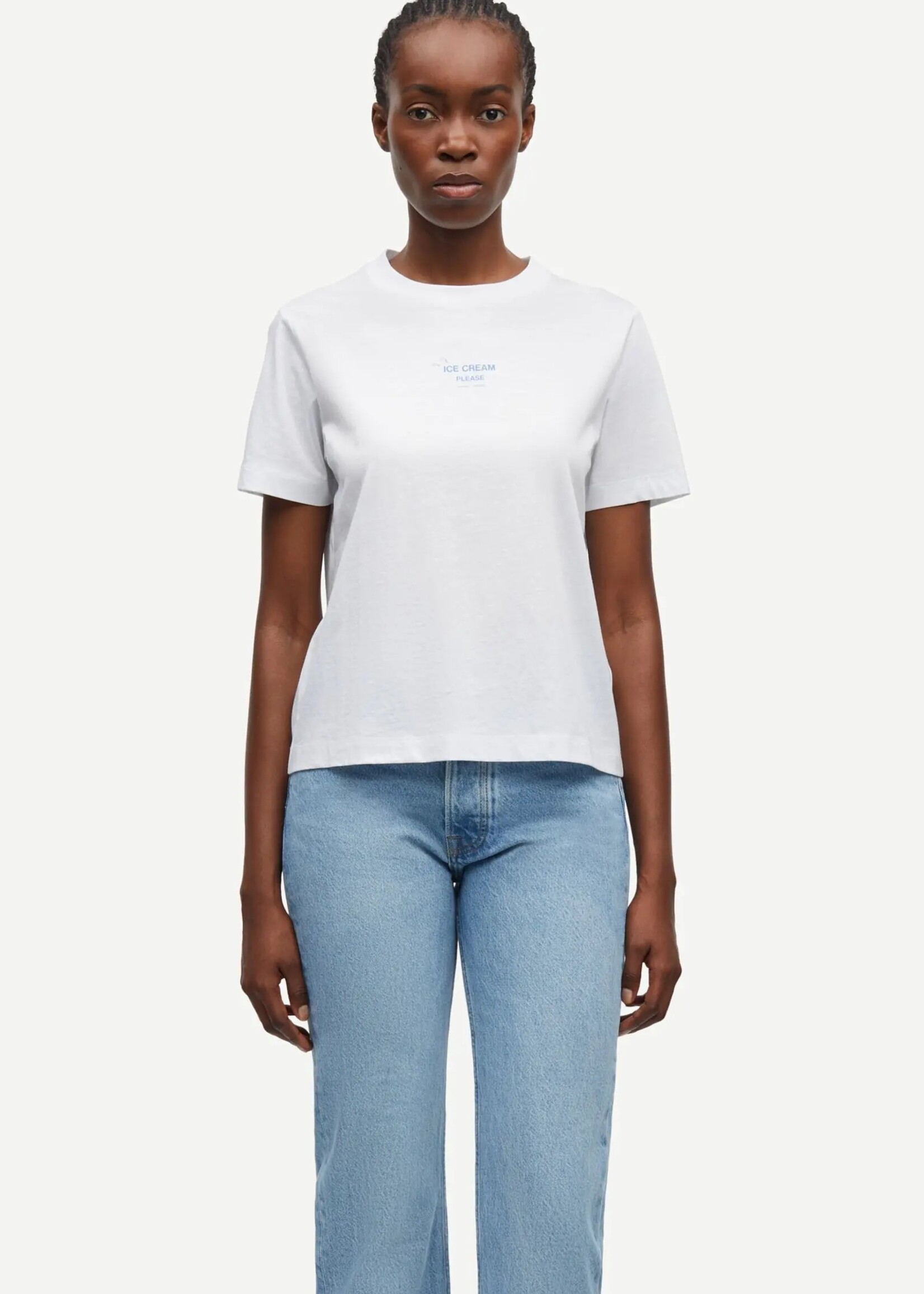 Samsoe Samsoe Sacamino SS T-Shirt 15276 - Ice Blue jasper