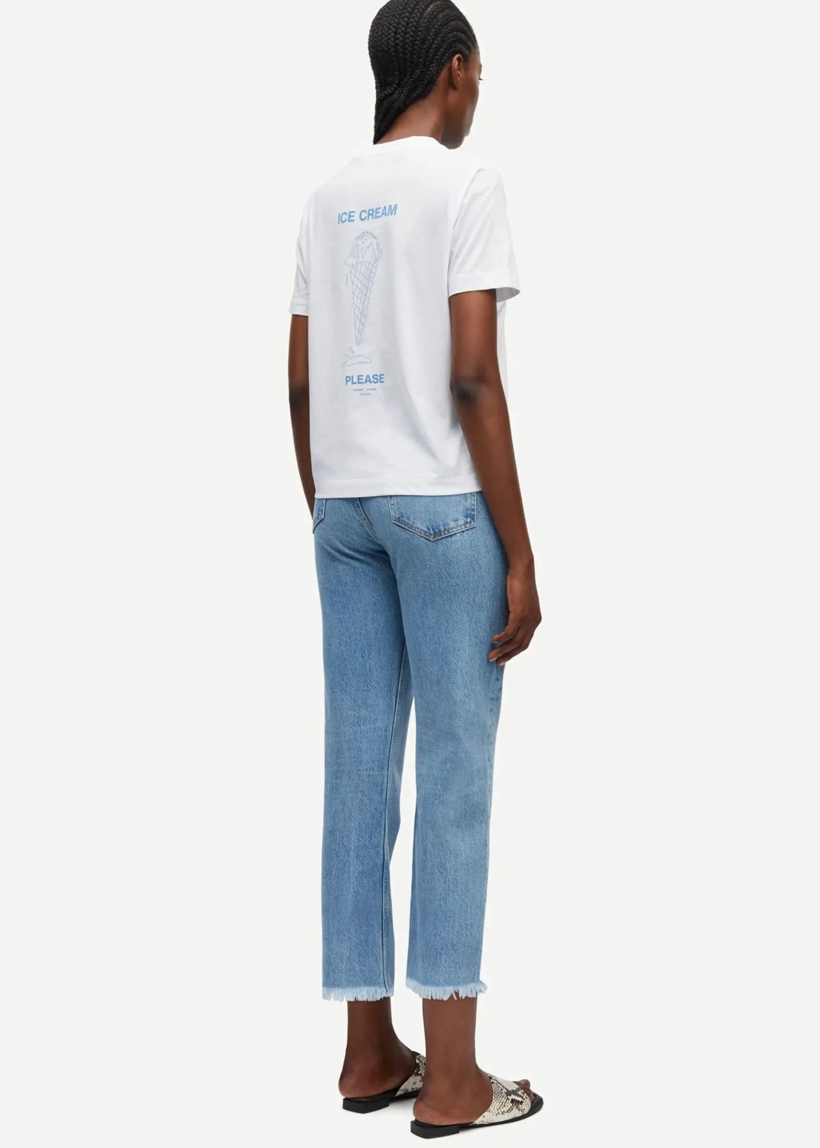 Samsoe Samsoe Sacamino T-Shirt - Ice Blue jasper