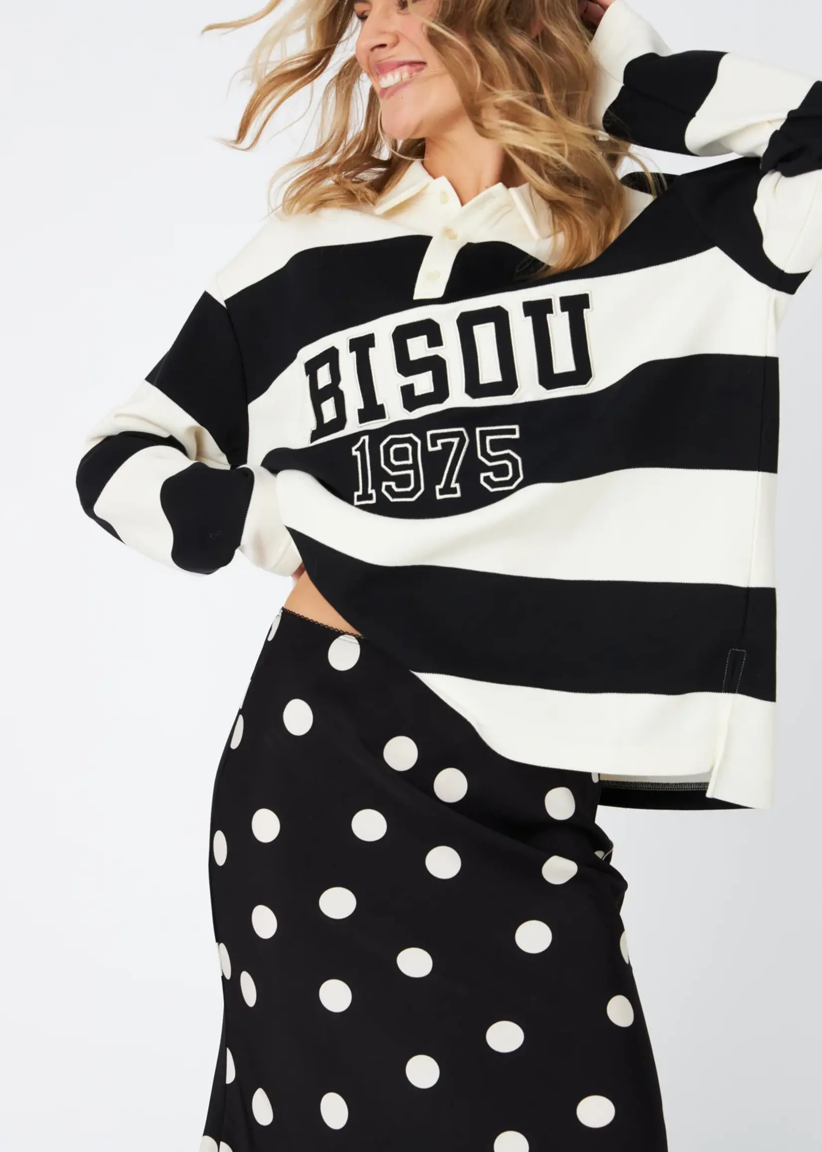 Crass Bisoucras Blouse - Black White Stripe