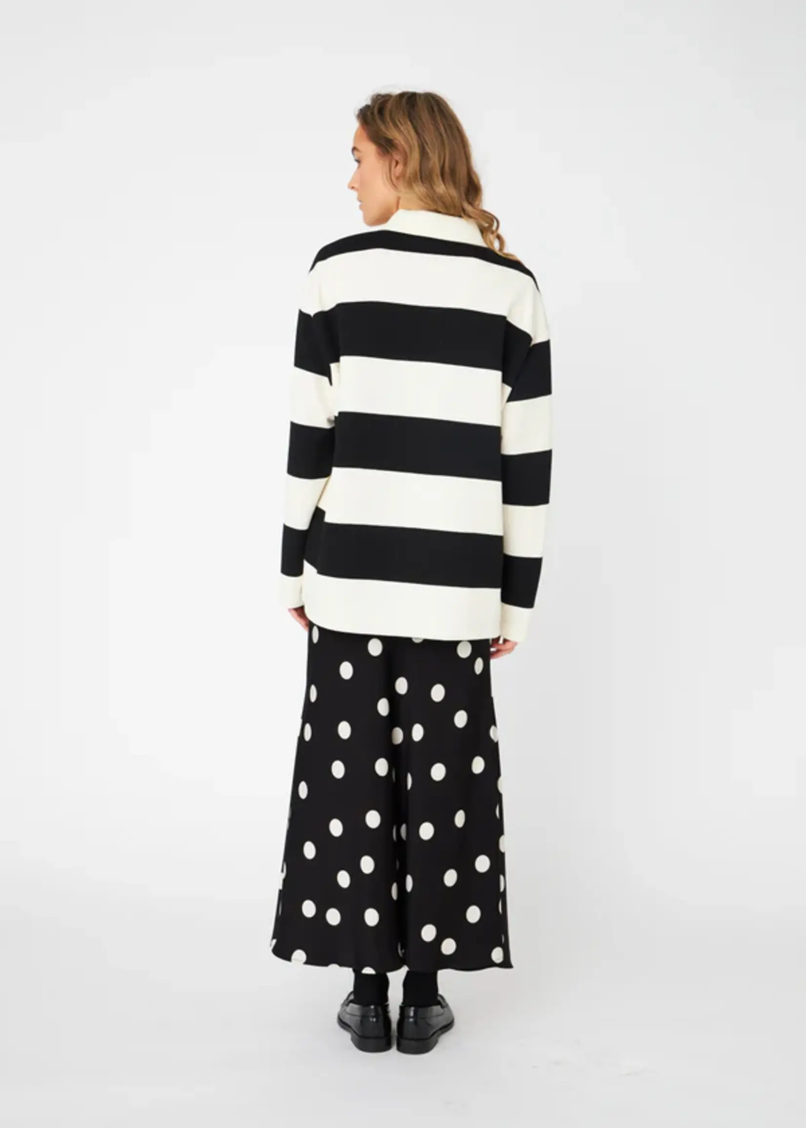 Crass Bisoucras Blouse - Black White Stripe