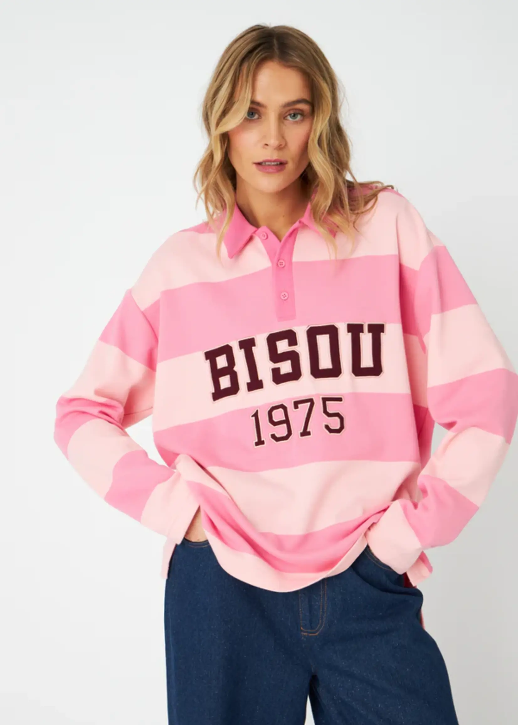 Crass Bisoucras Blouse - Pale Pink Stripe