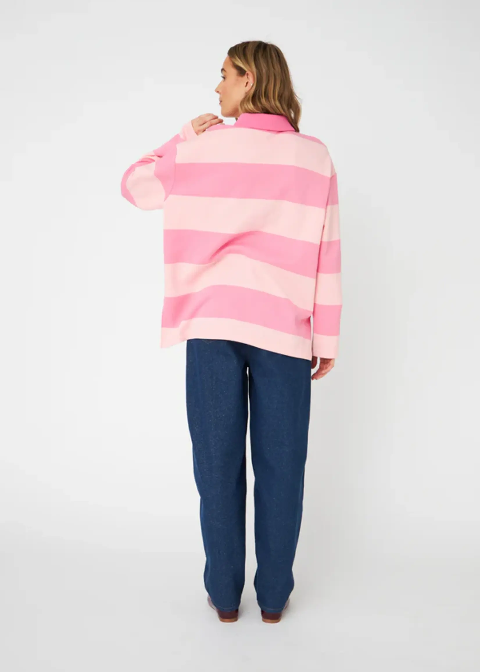 Crass Bisoucras Blouse - Pale Pink Stripe