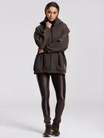 Deblon Sports Teddy Hooded Cardigan - Cacao