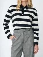 Crass Beacras Blouse - Black White Stripe
