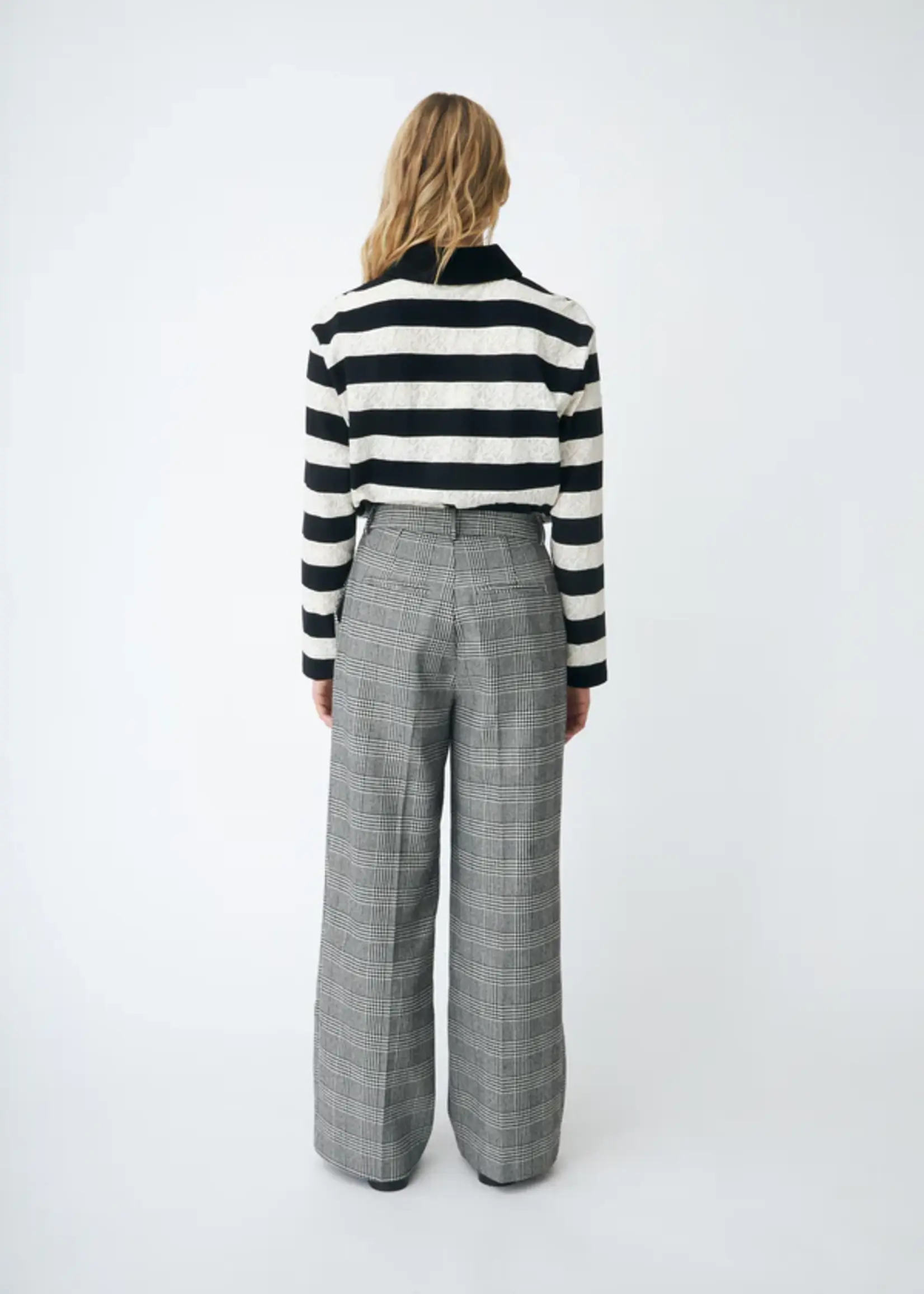 Crass Beacras Blouse - Black White Stripe