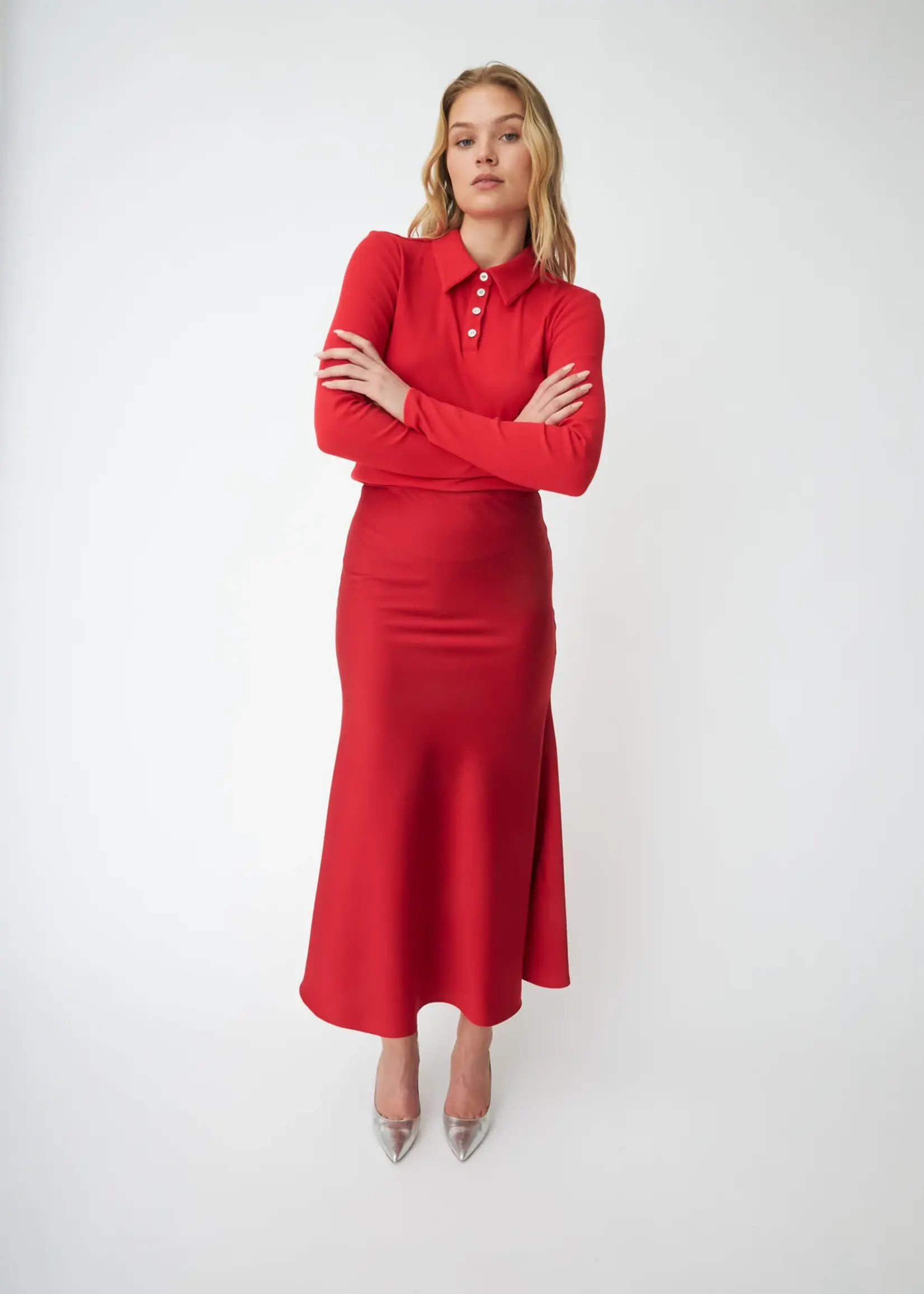 Crass Maidencras Skirt - Tango Red